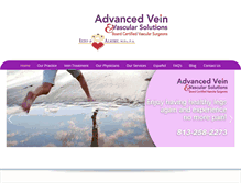 Tablet Screenshot of advancedveinandvascularsolutions.com